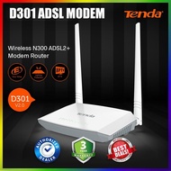 Tenda D301 ADSL Modem Router (300Mbps) D301 V2.0 - Gateway Modem Works With TM Streamyx Unifi Lite