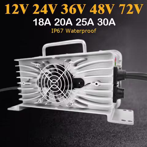 IP67 waterproof 48V 30A 35A charger 36V 25A 24V 84V 20A 96V 20A 60V 20A 25A 72V 30A Smart Charger fo