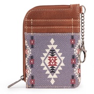 Montana West Wrangler Aztec Card Wallet for Women Western Credit Card Holder with Zipper Pocket XZY-