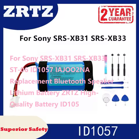 For Sony SRS-XB31 SRS-XB33 ST-06 ID1057 IAJOO2NA Replacement Bluetooth Speaker Lithium Battery ZRTZ 