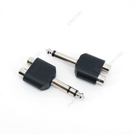 6.35mm 6.5 Mono/Stereo  1/4 Inch Male To 2 RCA female Y Splitter 2RCA Female Audio Adapter for Mixer