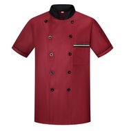 Free Shipping💎Kitchen Chef Clothes Summer Unisex Short-Sleeved Thin Style Back Kitchen Canteen Hotel