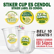 PRINT ICE CENDOL STICKERS | PRINT ES CENDOL LABEL STICKERS | CENDOL ICE CUP STICKER | CENDOL STICKER
