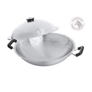 🔥100% Original zebra🔥泰国斑马牌Zebra Thailand 38cm5-Ply Chinese Wok W/Lid & Wire