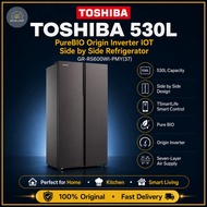 Toshiba 530L Side by Side Inverter Fridge GR-RS600WI-PMY(37) Peti Sejuk