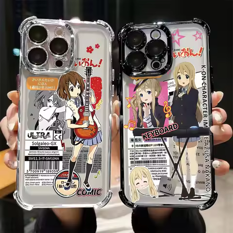 Y2K Japanese Anime K-K-ON Plating Phone Case For Xiaomi 15T 15 14 13 Poco M7 F7 F4 F5 X7 X6 X5 X3 Pr