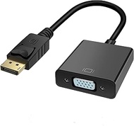 DisplayPort to VGA Converter DP to VGA Adapter Male to Female Compatible for Lenovo Dell HP ASUS Computer Desktop Laptop PC Monitor Projector HDTV(1 Pack Black)