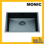 MBX680 Black Stainless Steel Single Bowl  Kitchen Sink Monic