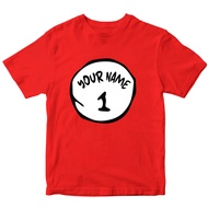 Personalised Custom Your Name T Shirt Thing One 1 Thing Two 2 Funny Book Day Top