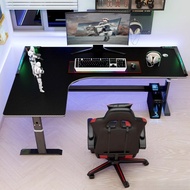 Standing Desk L-Shaped Computer Desk Gaming Office Desk Home Adjustable Desk Modern Writing Desk