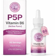 P5P Vitamin B6 Liquid Drops (Pyridoxal 5 Phosphate) – Active Form B6 Supplement – 60 servings (2-mon