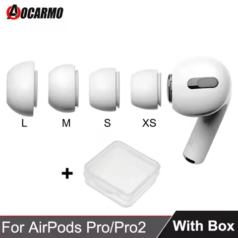 Aocarmo For Apple AirPods Pro 1/2 Pro2 Earphone Silicone Soft Plug Dust Prevention Pressure Reductio