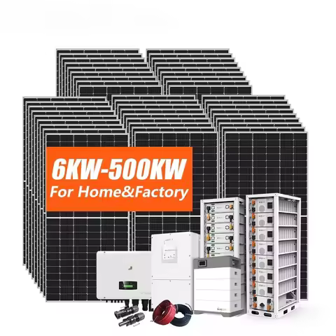 Complete 20kw Solar System 5kw 10kw 12kw 15kw Solar Energy System 20 kw Hybrid for Home Use With EU 