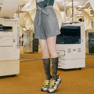 JNBY Gangnam Style Jacquard Shorts - Light & Comfortable with Lace-Up Waist and Diagonal Pockets