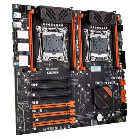 HUANANZHI X99 F8D PLUS Motherboard LGA2011-3 Dual CPU Support Xeon E5 V3 V4 DDR4 RECC M.2 NVME E-ATX