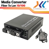 สวิตช์ Fiber หัวSC duplex ออกแลน 3 รู 10/100 media fiber to lan sc duplex to rj45  3port 10/100