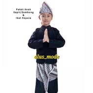 Set sapit urang instan dan ikat kepala set sapit sapit urang dan Blangkon sembong sapit urang instan