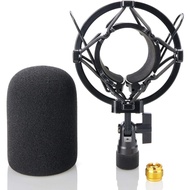AT2020 Shock Mount with Pop Filter Windscreen, Shock Mount Stand for Audio Technica AT2020 AT2035 AT