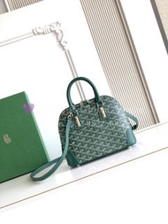 紫鑽🌟誠信商家🌟💜全新Goyard 經典貝殼包（Alpin MM） 綠色 Goyardine塗層帆布皮革送朋友 送情人 節日禮物