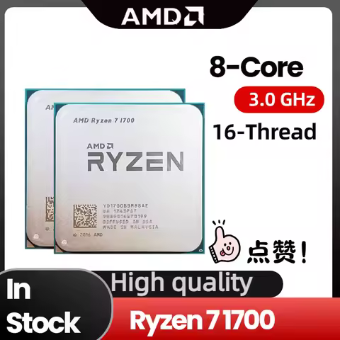 AMD Ryzen 7 1700 R7 1700 3.0 GHz Eight-Core Sixteen-Thread CPU Processor 65W YD1700BBM88AE Socket AM
