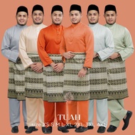 Tuah Baju Melayu Moden Cekak Musang Raya Sedondon XS-4XL magenta lavender maroon rosegold grey brick