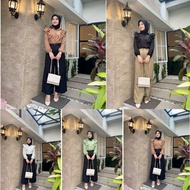 KEMEJA VHP - F72 LELANA WRAP BUTTON RUFFLE SHIRT