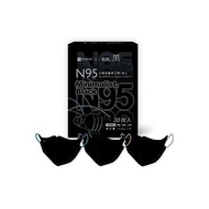 藍鷹牌 N95醫用立體型成人口罩 極簡黑系列C款 三色綜合 30片x1盒