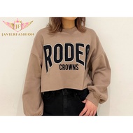 JF003-Crop Sweater rodeo crowns (LD 110, P 43)