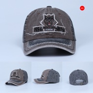 Mũ Nón Jean Bụi - Mũ Jean Rách Wash Hình Đầu Sói - Mũ Nón Bóng Chày Chất Liệu Jean Dày Dặn Khóa Đồng