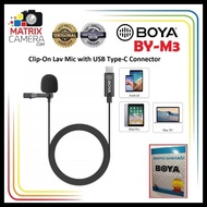 Boya By-M3 Clip-On Microphone With Usb Type C Connector Code 1414