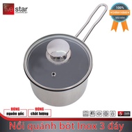 Fivestar 3-layer stainless steel non-stick dough bowl 12cm/14cm for induction cooker, 60 months