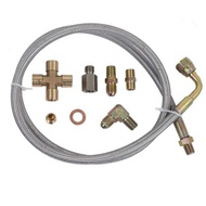 41'' NPT Feed 4An Return Line Kit For T3 T4 T04e T70 T66 T67 Gt35 Gt45 Oil Cooled Turbo Chargers