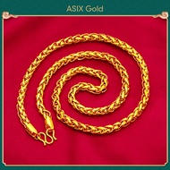 ASIX GOLD สร้อยคอผู้ชายที่ครอบงำทองคำ 24K สร้อยคอผู้ชายเย็น สร้อยคอทองคำ 24K ไม่มีการใส่ร้ายป้ายสีไม่มีการลอก