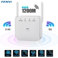 5Ghz AC1200 Wifi Repeater 1200Mbps Router Wifi Extender Amplifier 2.4G/5Ghz Wi-Fi Signal Booster Long Range Network Access Point