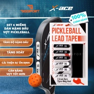 Set of 12 Genuine Ama X-Ace Pickleball Racket Head Heavy Stickers - Supports increasing the weight o
