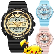 Pokemon Pikachu Kids Smart Digital Wrist Sports Watch for Men Ladies Women Couple Watch Waterproof Water Proof Pokémon Original Bracelet Watch with Alarm Clock