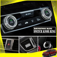 For 2017 - 2022 Honda CRV Aircond Switch Knob Cover Ring Push Start Button Ring Sticker Bling Crysta
