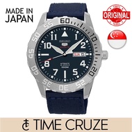 [Time Cruze] Seiko 5 Sports SRP759J  Automatic Japan Made Blue Nylon Strap Blue Dial Men Watch  SRP759J SRP759