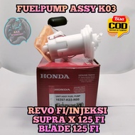 FUELPUMP ASSY SET ROTAK dan FILTER BENSIN ASLI ORIGINAL HONDA AHM K03 UNTUK MOTOR REVO FI/INJEKSI SU
