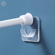 (qianmen9.sg)2pcs/set Strong Curtain Rod Bracket Holders Hooks Self-adhesive Rod Holder Clothes Rail Bracket Toilet Bathroom Accessories