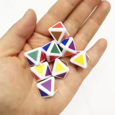 8 Pcs/set 8 Side Colour Dice D8 Dices Funny Puzzle Game