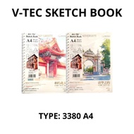 SKETCHBOOK A4 45 SHEETS SKETCHBOOK 100 GRAM V-TEC DRAWING BOOK