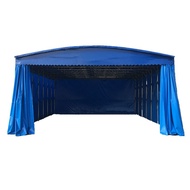 S/🌹Whale Sliding Shed Bike Shed Car Canopy Sunshade Barbecue Stall Folding Telescopic Canopy Movable Sliding Shed 10*18*