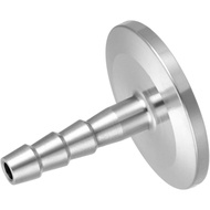 MroMax 304 Stainless Steel KF25 Flange to 8mm Rubber Hose Barb Adapter for Vacuum,Silver Tone 1Pc