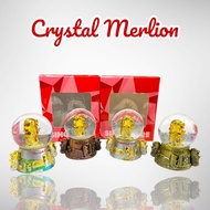 Merlion Crystal Miniature Souvenir Singapore Souvenir/ Merlion Sigapore Display/ Crystal Plaque