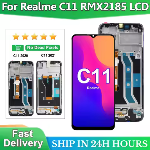 6.5'' LCD For Realme C11 RMX2185 LCD Display With Frame Digitizer Assembly Touch Screen Replacment f
