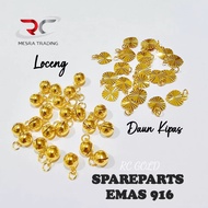 FA6 GOLD BELL GENUINE GOLD FAN LEAF 916 SPARE PART ACCESSORIES GOLD 916 GOLD BELL 916 CAPING EMAS 91