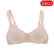 SORELLA casual bra cotton white and flesh slightly padded perfect fit comfort series 715