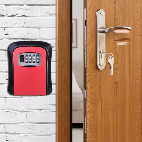 Wall Mount Key Safe Organizer Box 4 Digit Combination Password Key Box Password Lock ABS Plastics fo