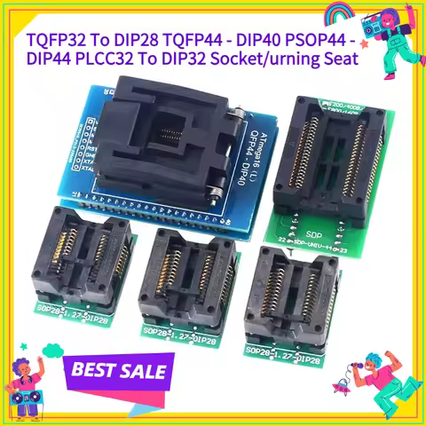 TQFP32 To DIP28 TQFP44 - DIP40 PSOP44 - DIP44 PLCC32 To DIP32 Socket/urning Seat Programming Base Co